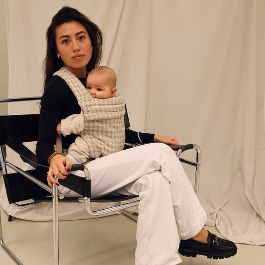 Babytrage - Hahnentritt Beige