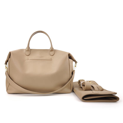 Wickeltasche - Leder Beige
